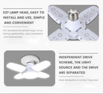 28W Foldable LED Bulb – E27 | 6500K White Light for Home, Warehouse & Garage - OneSmartZone