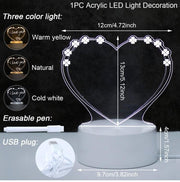 Note Board Creative USB Led Night Light