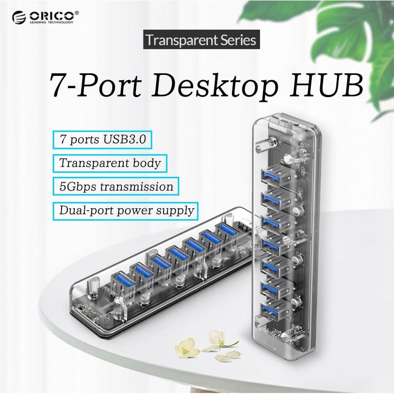 Clear USB Hub 4-Port