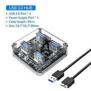Clear USB Hub 4-Port