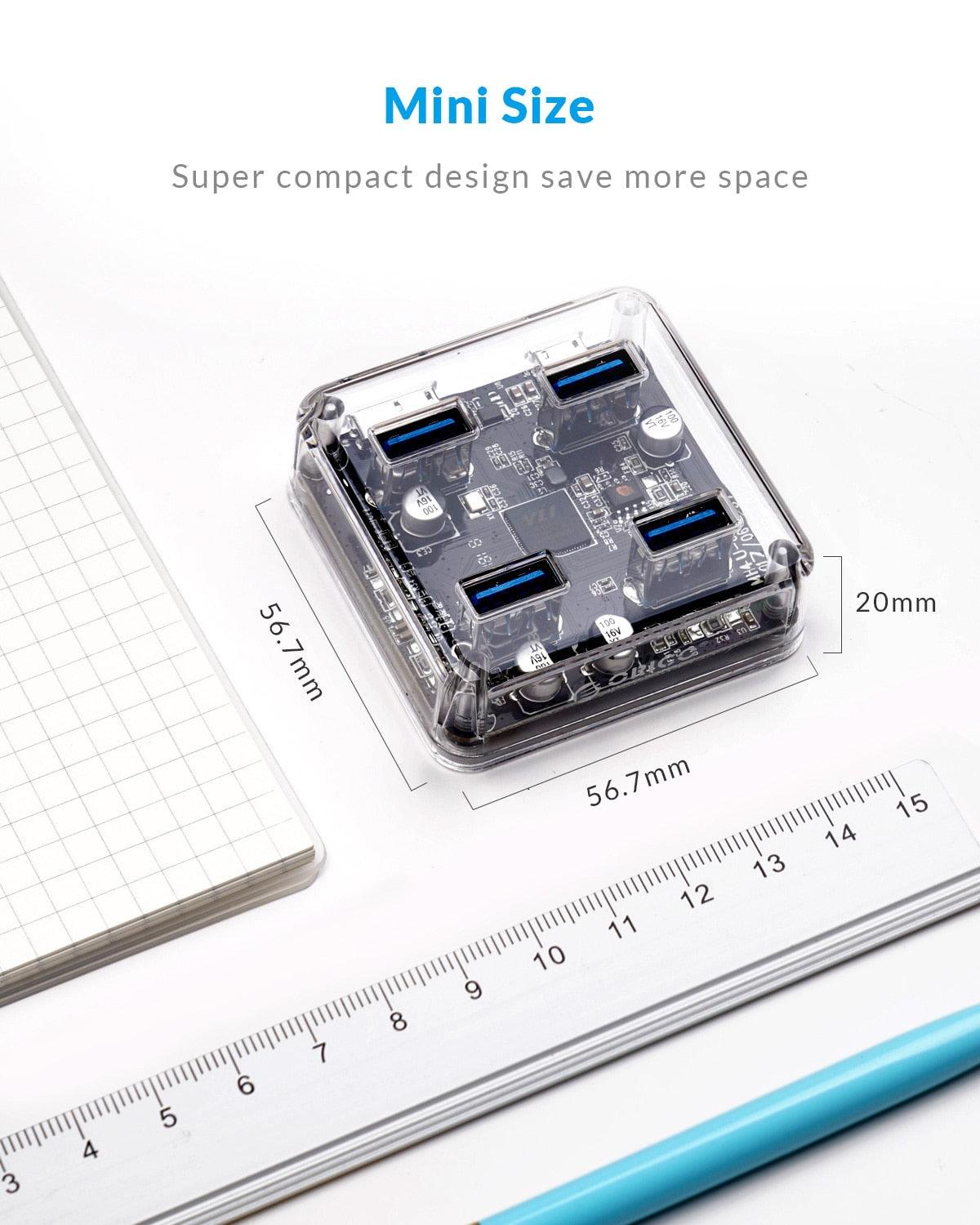 Clear USB Hub 4-Port