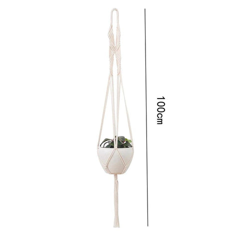 Macrame Hanging Plant Holder – Handwoven Decorative Planter - OneSmartZone