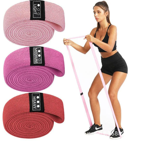 Fitness Long Resistance Bands Set – Fabric Elastic Booty Bands for Home Gym - OneSmartZone