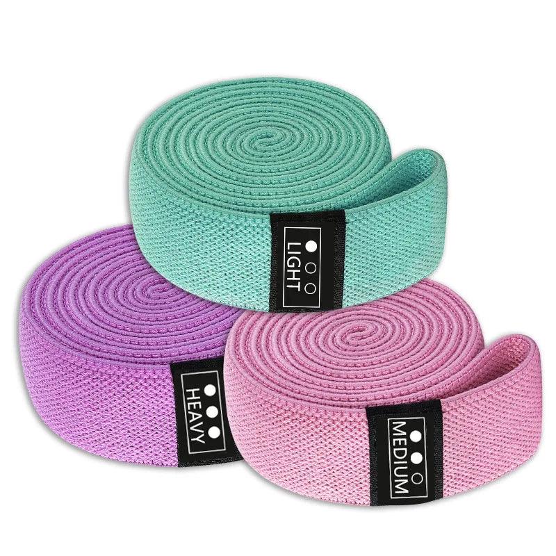 Fitness Long Resistance Bands Set – Fabric Elastic Booty Bands for Home Gym - OneSmartZone