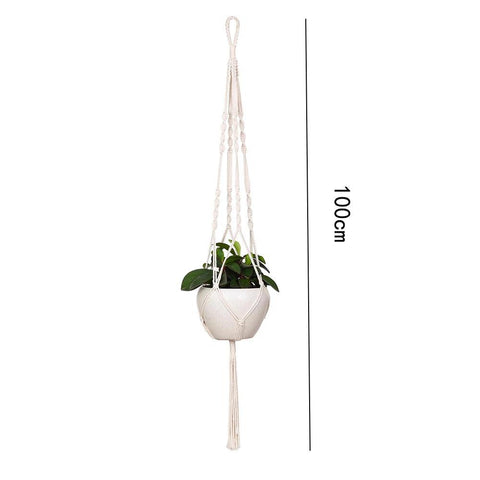 Macrame Hanging Plant Holder – Handwoven Decorative Planter - OneSmartZone