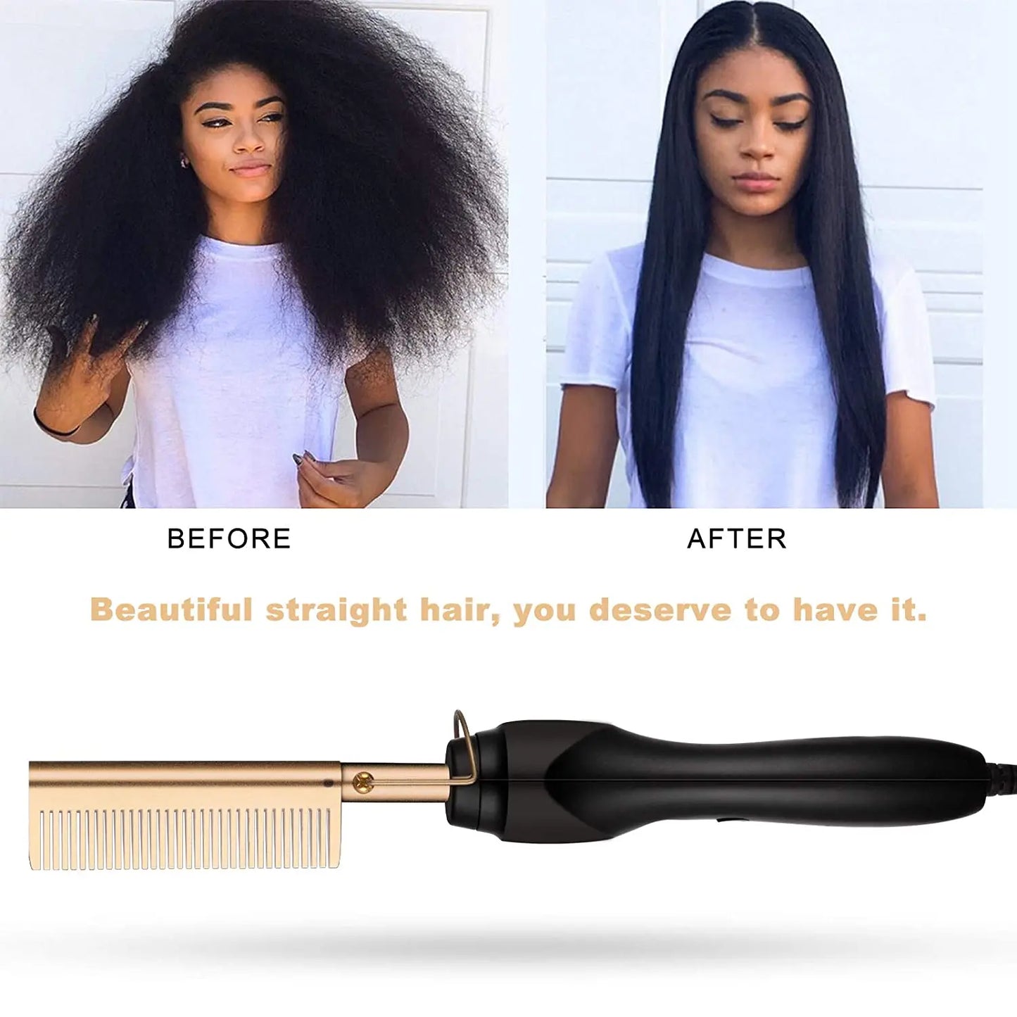 Hot Comb Brush 2-in-1