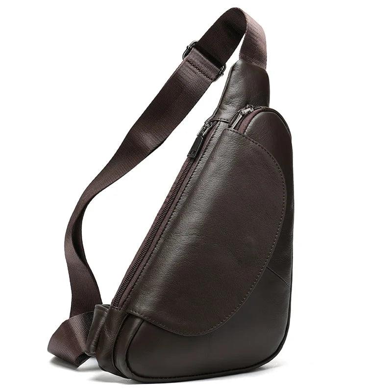 WESTAL Genuine Leather Sling Bag – Casual Crossbody Shoulder & Messenger Bag for Men - OneSmartZone