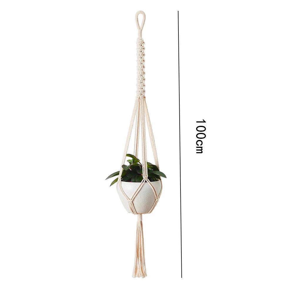 Macrame Hanging Plant Holder – Handwoven Decorative Planter - OneSmartZone