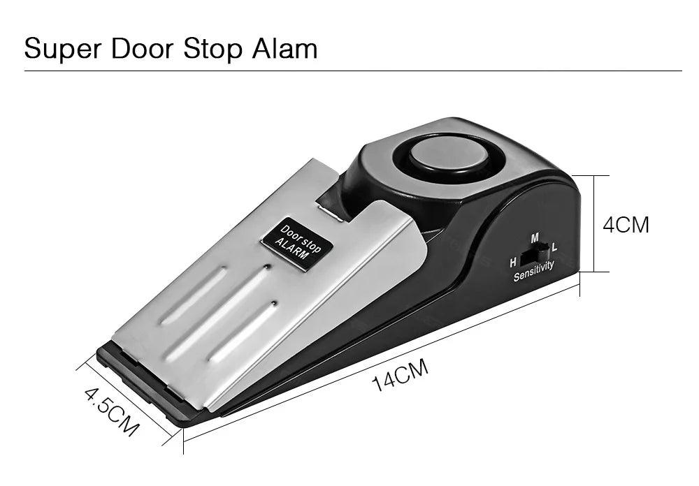 FUERS Wireless Door Stop Alarm System - 120dB Loud Home Security Anti-Theft Door Block - OneSmartZone