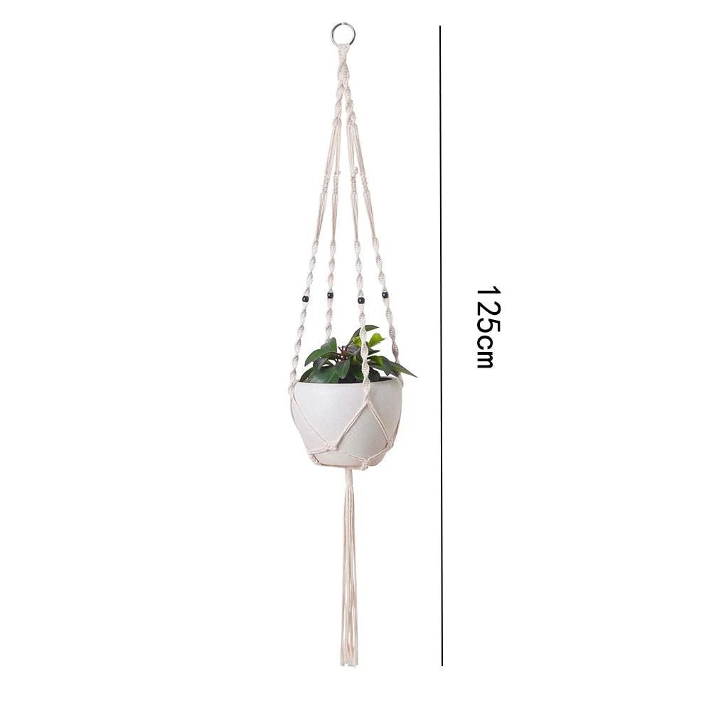 Macrame Hanging Plant Holder – Handwoven Decorative Planter - OneSmartZone