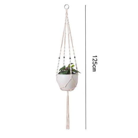 Macrame Hanging Plant Holder – Handwoven Decorative Planter - OneSmartZone