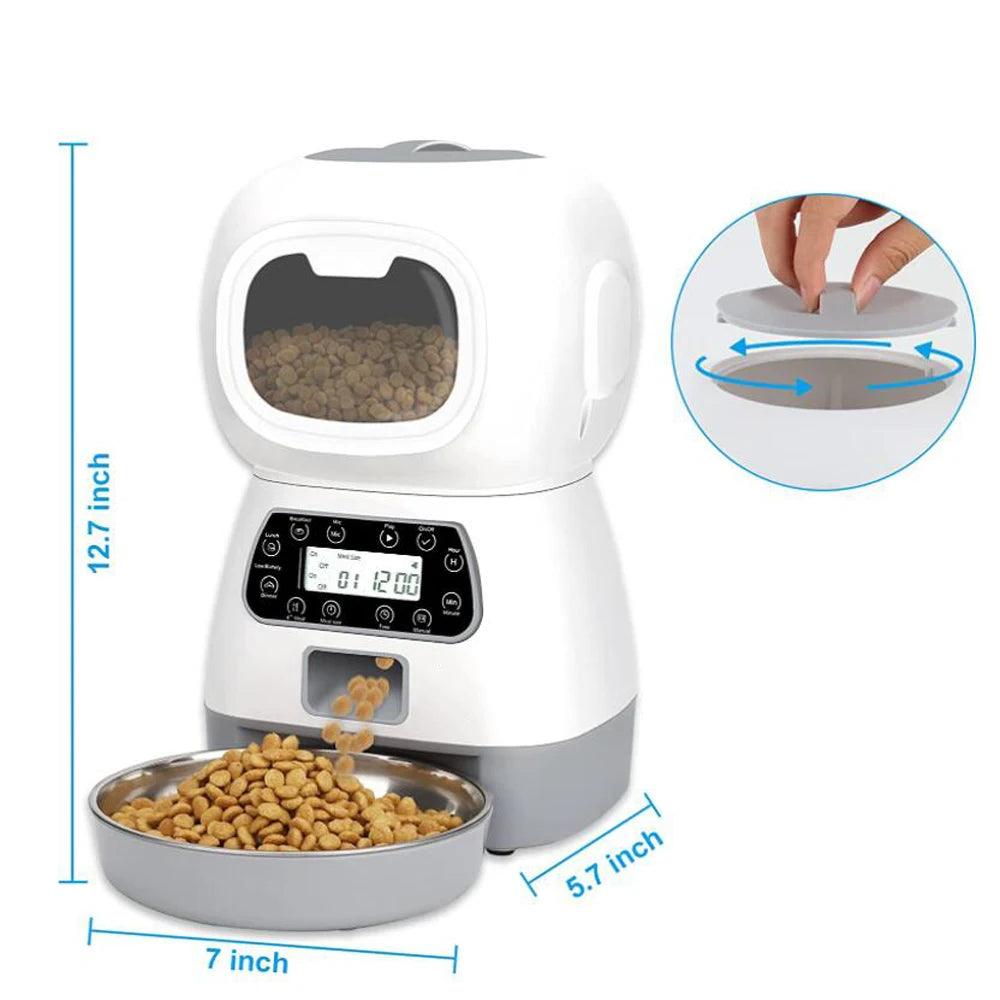 Smart Automatic Pet Feeder & Water Dispenser – 3.5L Food & 2L Water Fountain (WiFi Tuya) - OneSmartZone