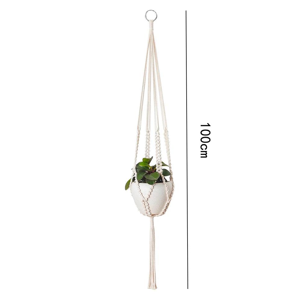 Macrame Hanging Plant Holder – Handwoven Decorative Planter - OneSmartZone