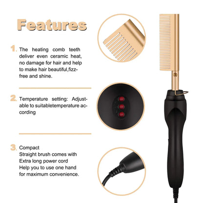 Hot Comb Brush 2-in-1