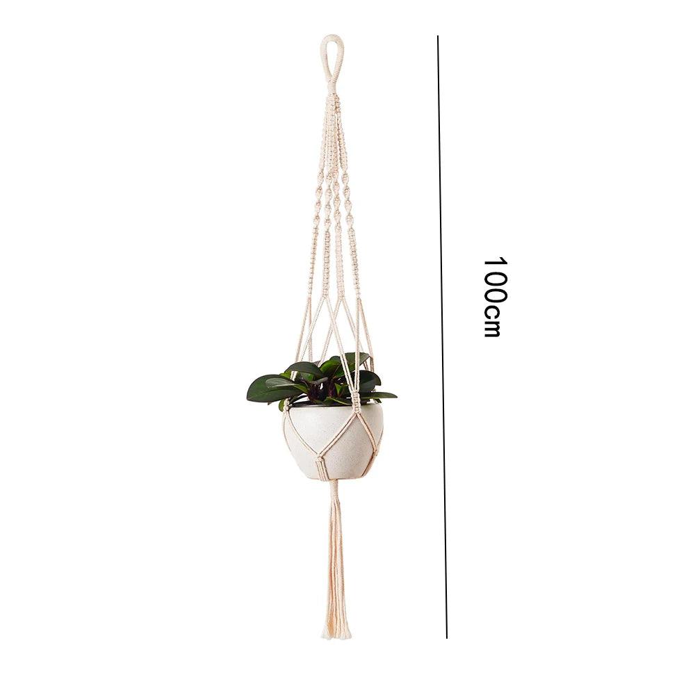 Macrame Hanging Plant Holder – Handwoven Decorative Planter - OneSmartZone