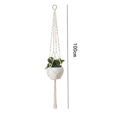 Macrame Hanging Plant Holder – Handwoven Decorative Planter - OneSmartZone