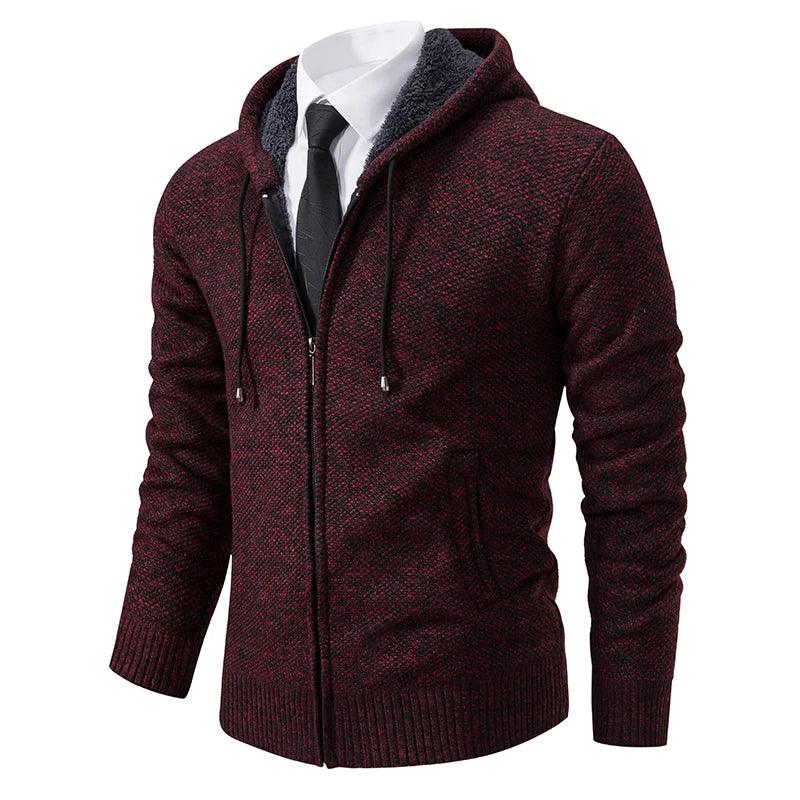 Men's Casual Sports Jacket - Autumn & Winter Fleece Zipper Cardigan with Stand Collar - OneSmartZone