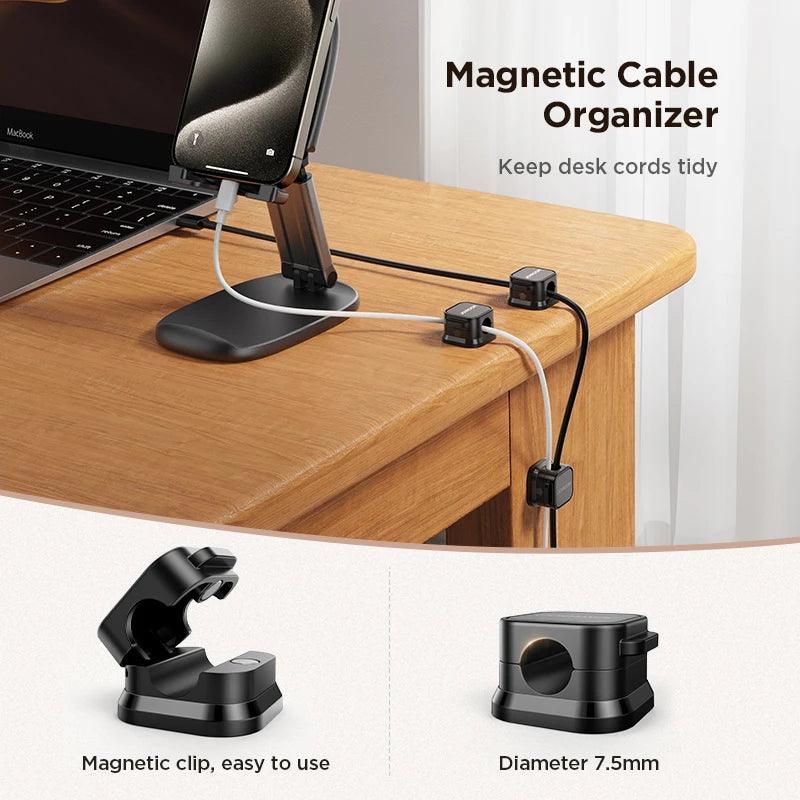 Joyroom Magnetic Cable Organizer – Adjustable Cord Holder for Desk & Wire Management - OneSmartZone