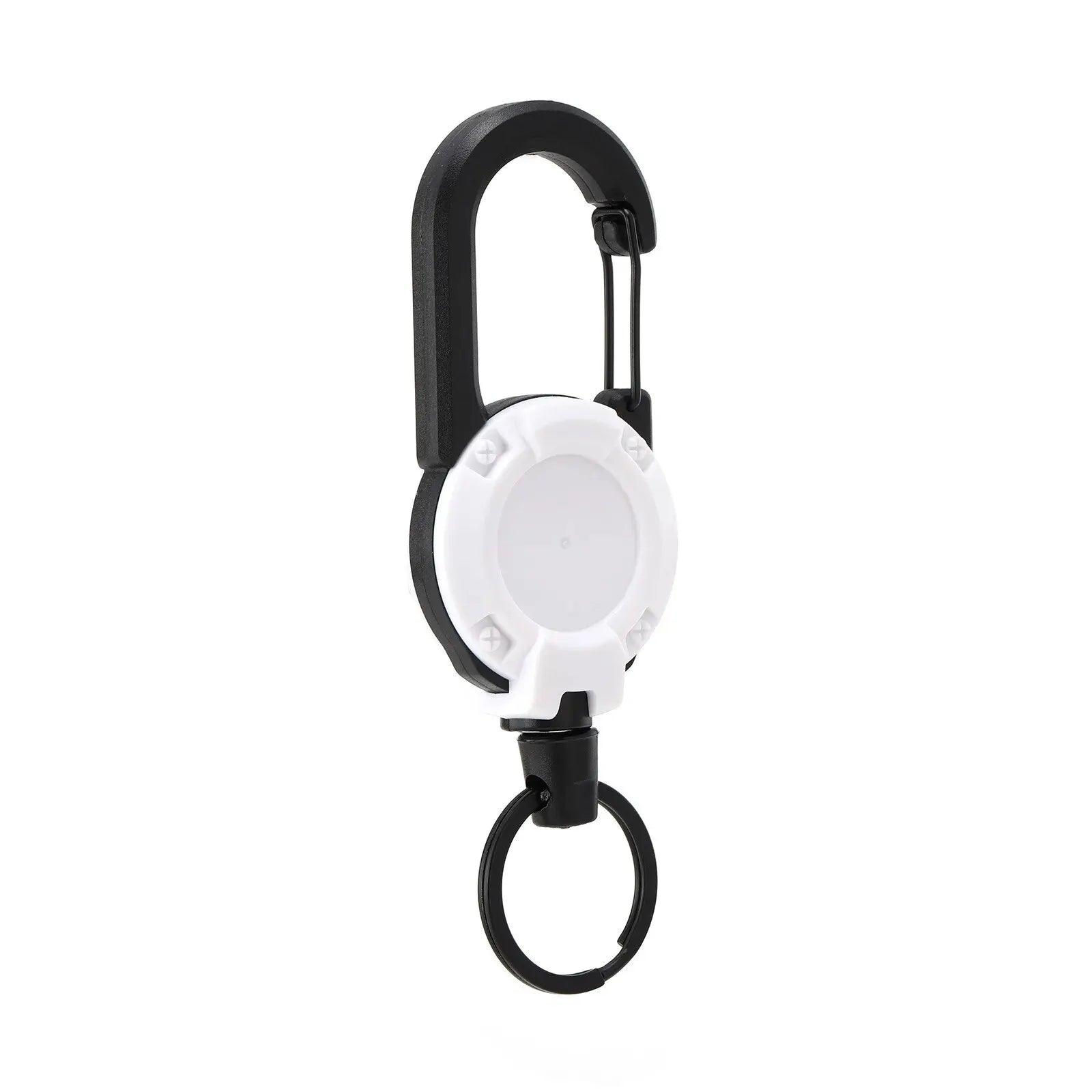 Retractable Heavy Duty Key Chain with Carabiner – Strong Steel Wire Rope, Outdoor Sports Key Ring Tool - OneSmartZone