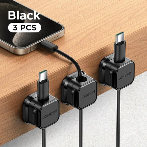 Joyroom Magnetic Cable Organizer – Adjustable Cord Holder for Desk & Wire Management - OneSmartZone