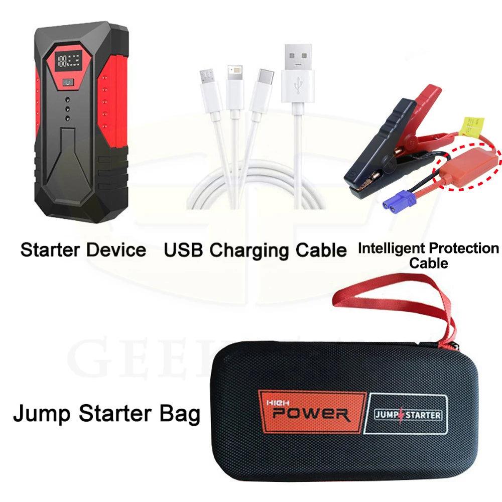 GKFLY Portable Car Jump Starter – 1200A 12V Petrol & Diesel Vehicle Battery Charger Power Bank - OneSmartZone