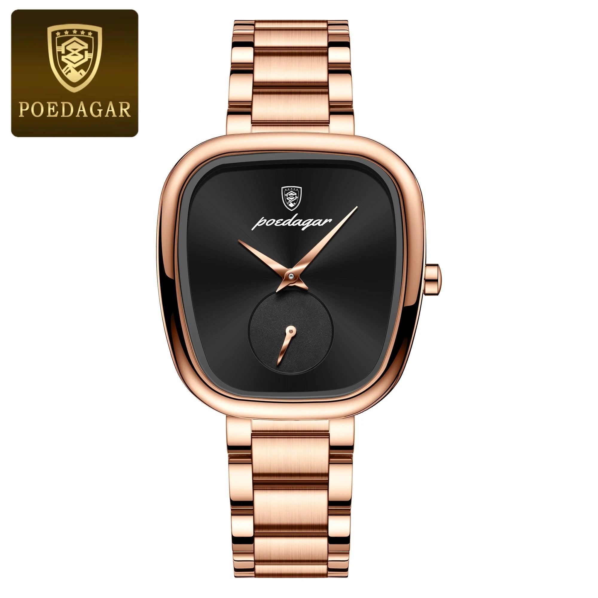 POEDAGAR Luxury Women's Watch – Waterproof Stainless Steel Quartz, Elegant Female Timepiece - OneSmartZone