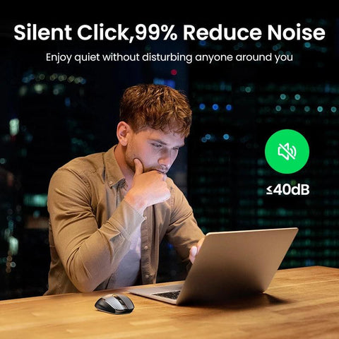 UGREEN SilentPro™ – Ergonomic Wireless Mouse with 4000 DPI - OneSmartZone