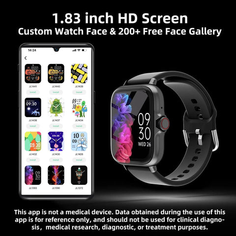 AquaSync™ 1.83'' Waterproof Smartwatch with Call & Health Tracking - OneSmartZone