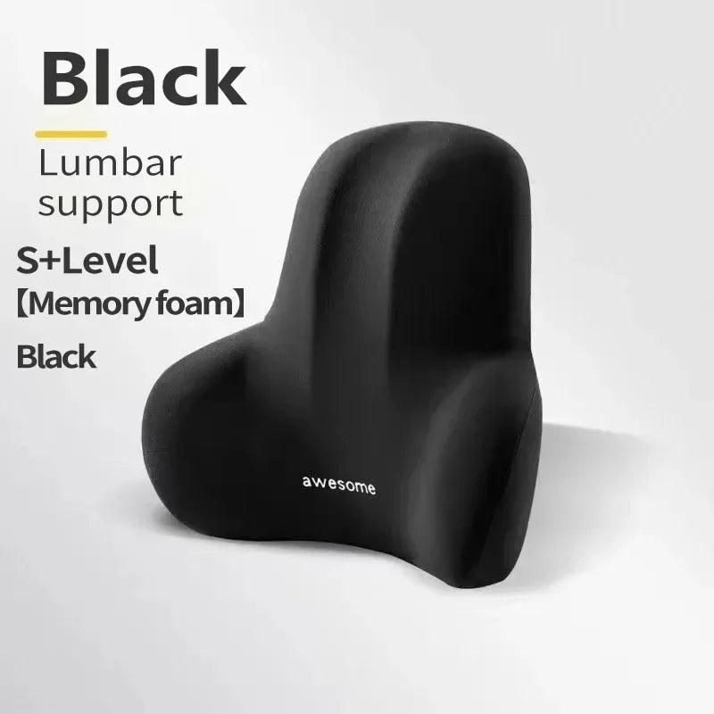 Memory Foam Lumbar Support Cushion – Back Pain Relief for Car, Office & Gaming Chairs - OneSmartZone