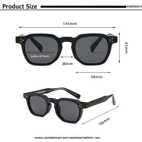 Retro Punk Square Sunglasses – Unisex Small Frame Stylish Shades - OneSmartZone