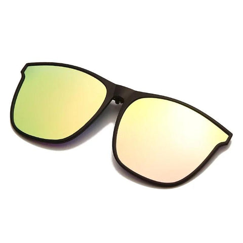 Polarized Clip-On Sunglasses – Anti-Glare, Night Vision, Vintage Square - OneSmartZone