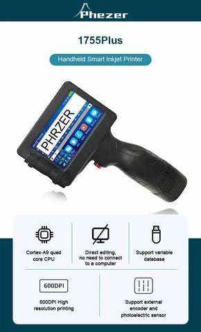 Phezer P17 Handheld Inkjet Printer – Date, Logo & QR Code Labeling - OneSmartZone