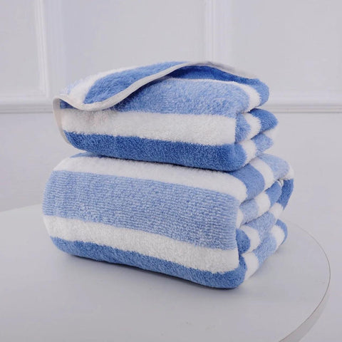 Striped Pattern Towel Set – Soft & Absorbent - OneSmartZone