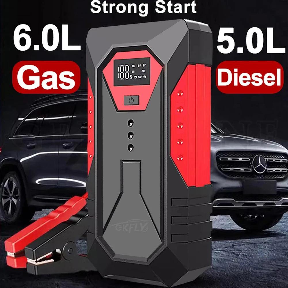 GKFLY Portable Car Jump Starter – 1200A 12V Petrol & Diesel Vehicle Battery Charger Power Bank - OneSmartZone