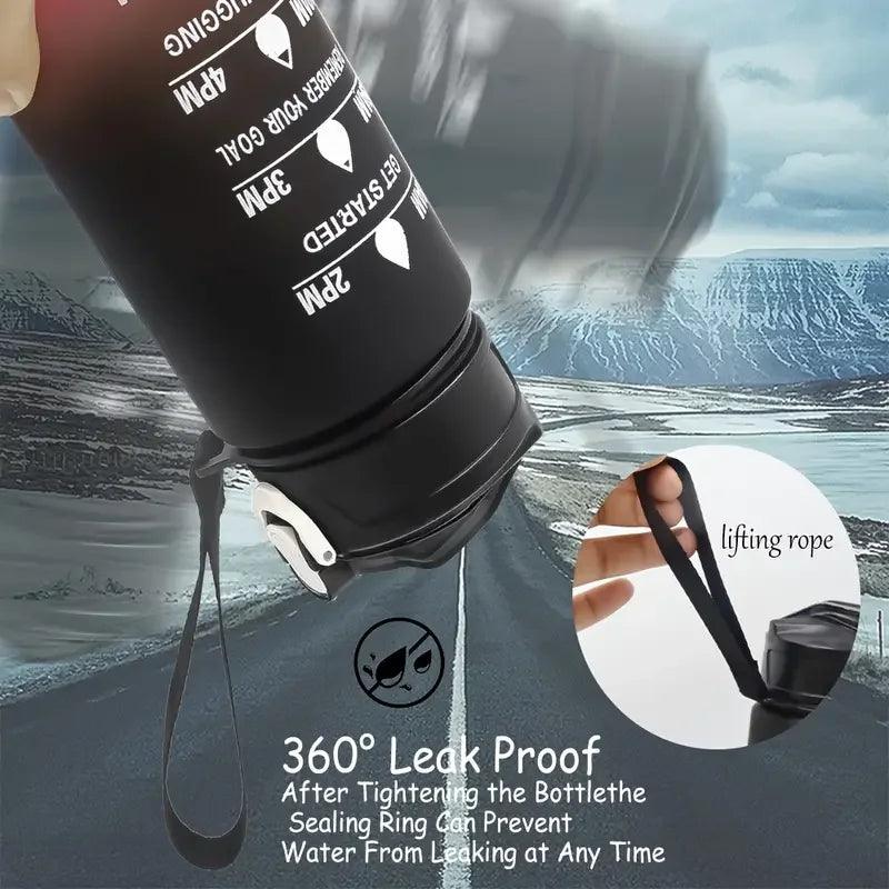 AquaPulse™ – Sports Water Bottle with Time Tracker & Straw - OneSmartZone