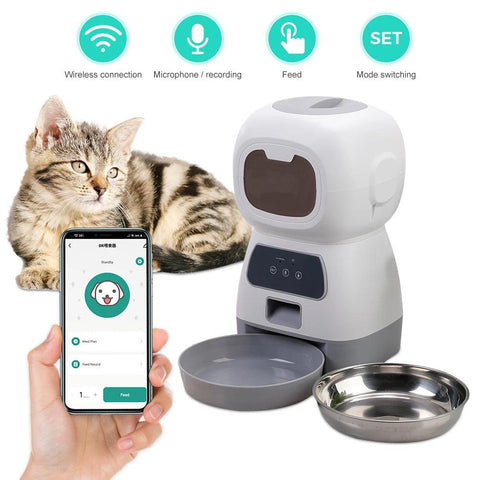 Smart Automatic Pet Feeder & Water Dispenser – 3.5L Food & 2L Water Fountain (WiFi Tuya) - OneSmartZone