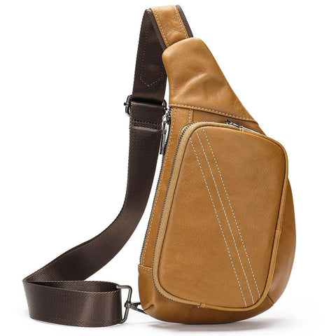 WESTAL Genuine Leather Sling Bag – Casual Crossbody Shoulder & Messenger Bag for Men - OneSmartZone