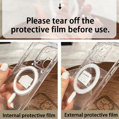 MagSafe Magnetic Transparent Case – Shockproof & Wireless Charging Compatible - OneSmartZone