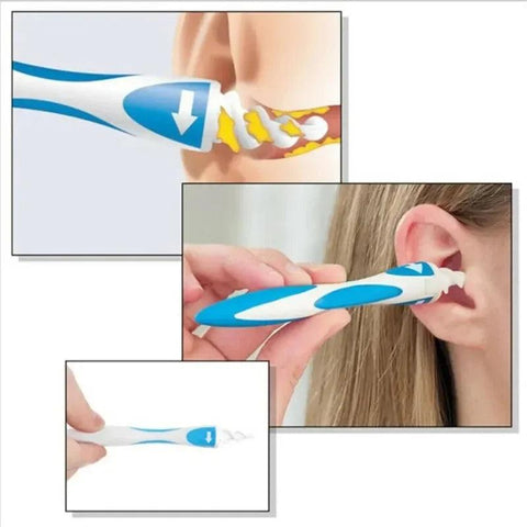 Ear Wax Remover Tool - Soft Silicone Cleaner with 16 Replacement Tips - OneSmartZone