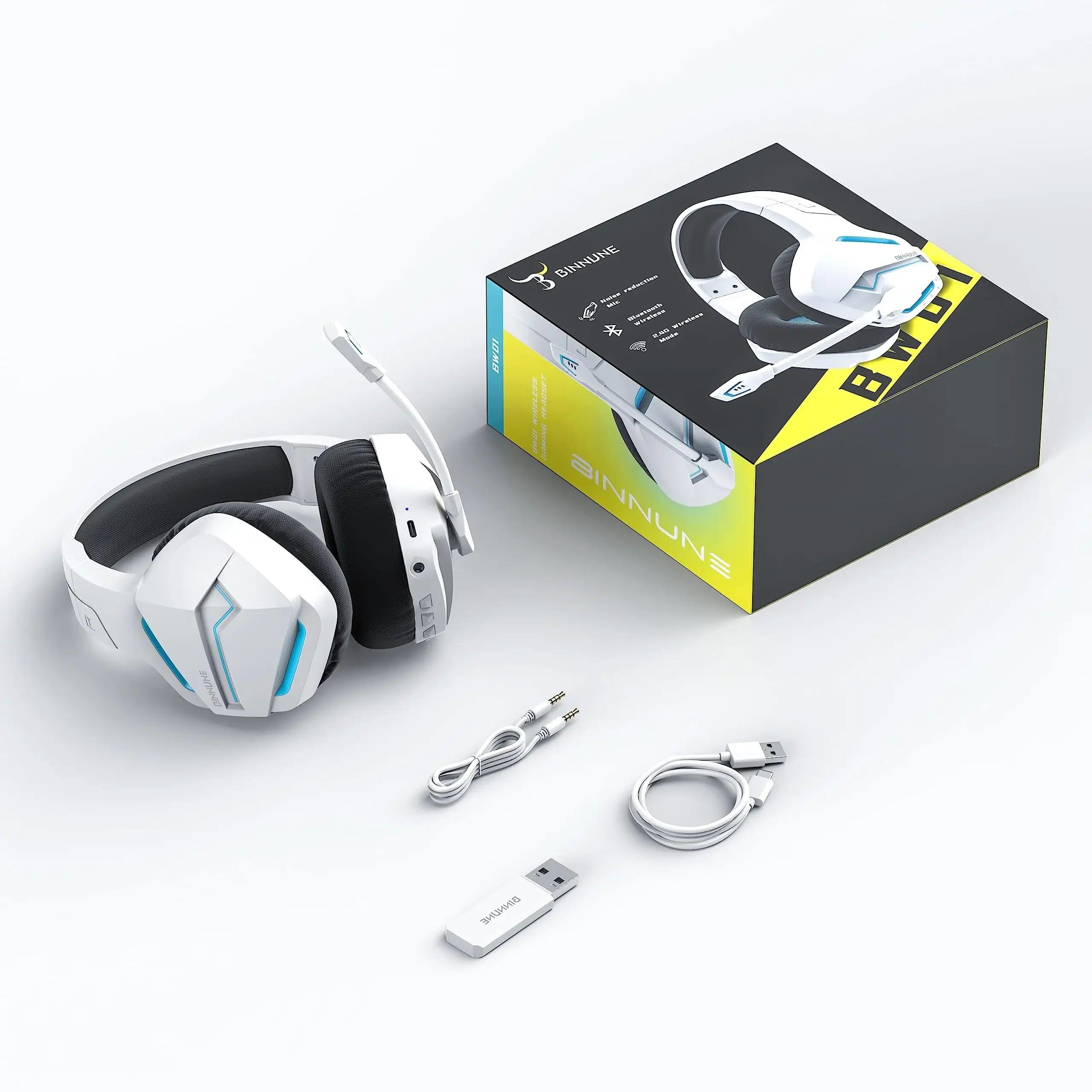 "BINNUNE BW01 Wireless Gaming Headset – Compatible with PC, PS4, PS5, Laptop" - OneSmartZone