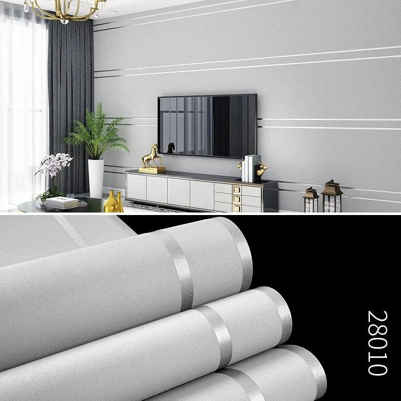 3D Striped Wallpaper – Modern Decor - OneSmartZone