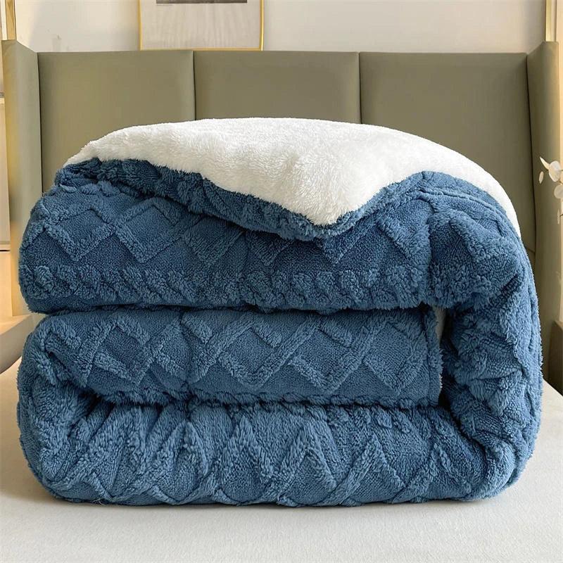 Super Thick Winter Blanket – Artificial Lamb Cashmere Weighted Comforter - OneSmartZone