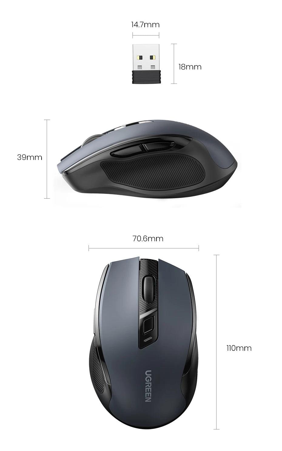 UGREEN SilentPro™ – Ergonomic Wireless Mouse with 4000 DPI - OneSmartZone