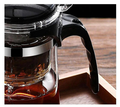 Heat-Resistant Glass Teapot – One-Click Filter Tea Maker & Coffee Pot - OneSmartZone