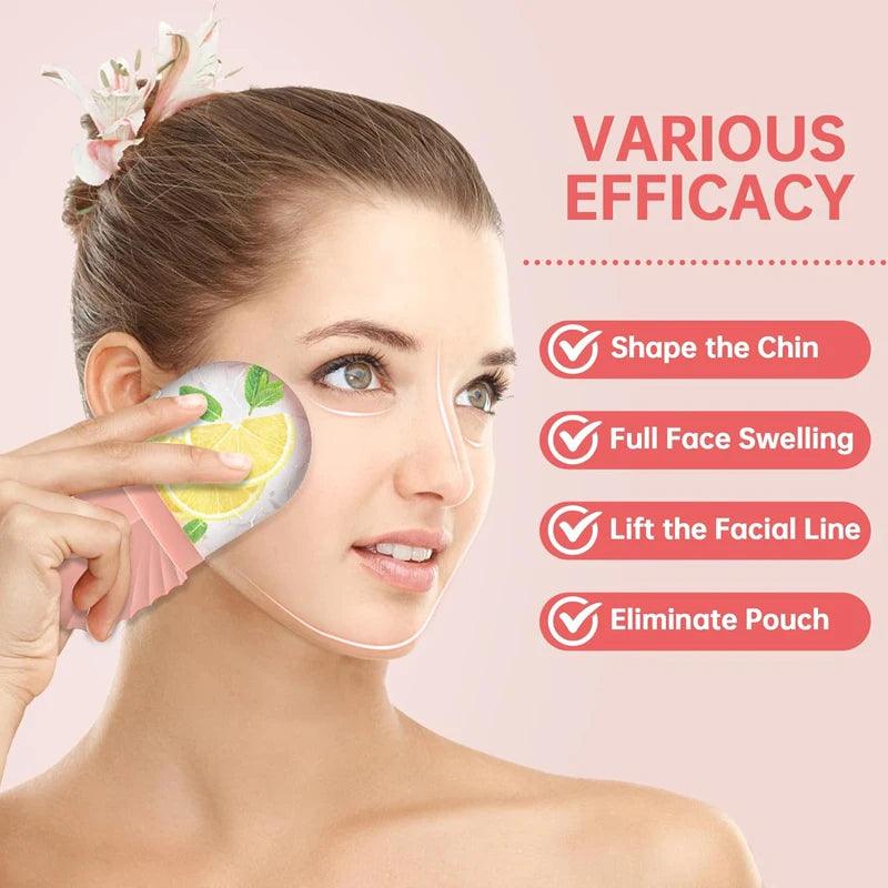 Ice Face Roller & Silicone Ice Cube Mold – Reduce Puffiness & Tighten Pores for Glowing Skin - OneSmartZone