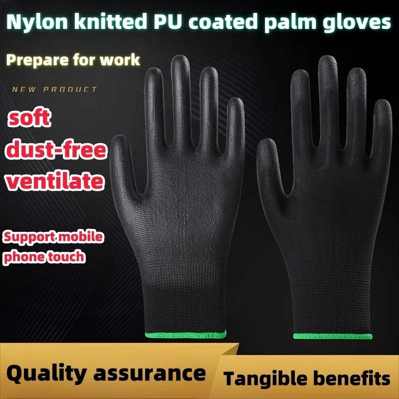 10 Pairs Durable Safety Gloves – Anti-Slip, Wear-Resistant, ESD Protection for Gardening & Woodworking - OneSmartZone