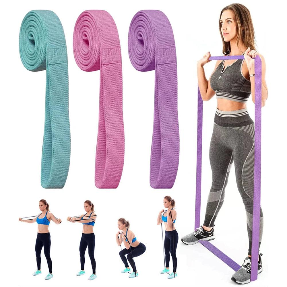 Fitness Long Resistance Bands Set – Fabric Elastic Booty Bands for Home Gym - OneSmartZone