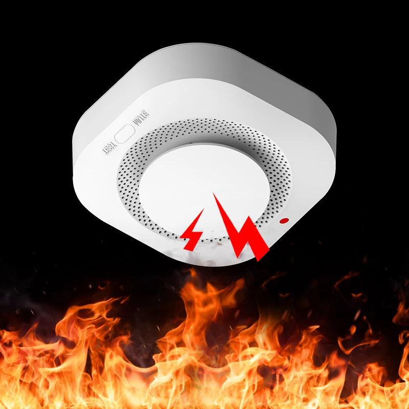 Independent Smoke Detector Sensor for Home & Warehouse Security – Smart Fire Alarm with Replaceable Battery - OneSmartZone