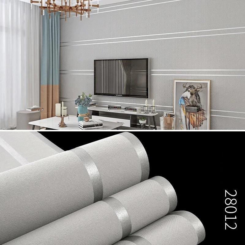 3D Striped Wallpaper – Modern Decor - OneSmartZone