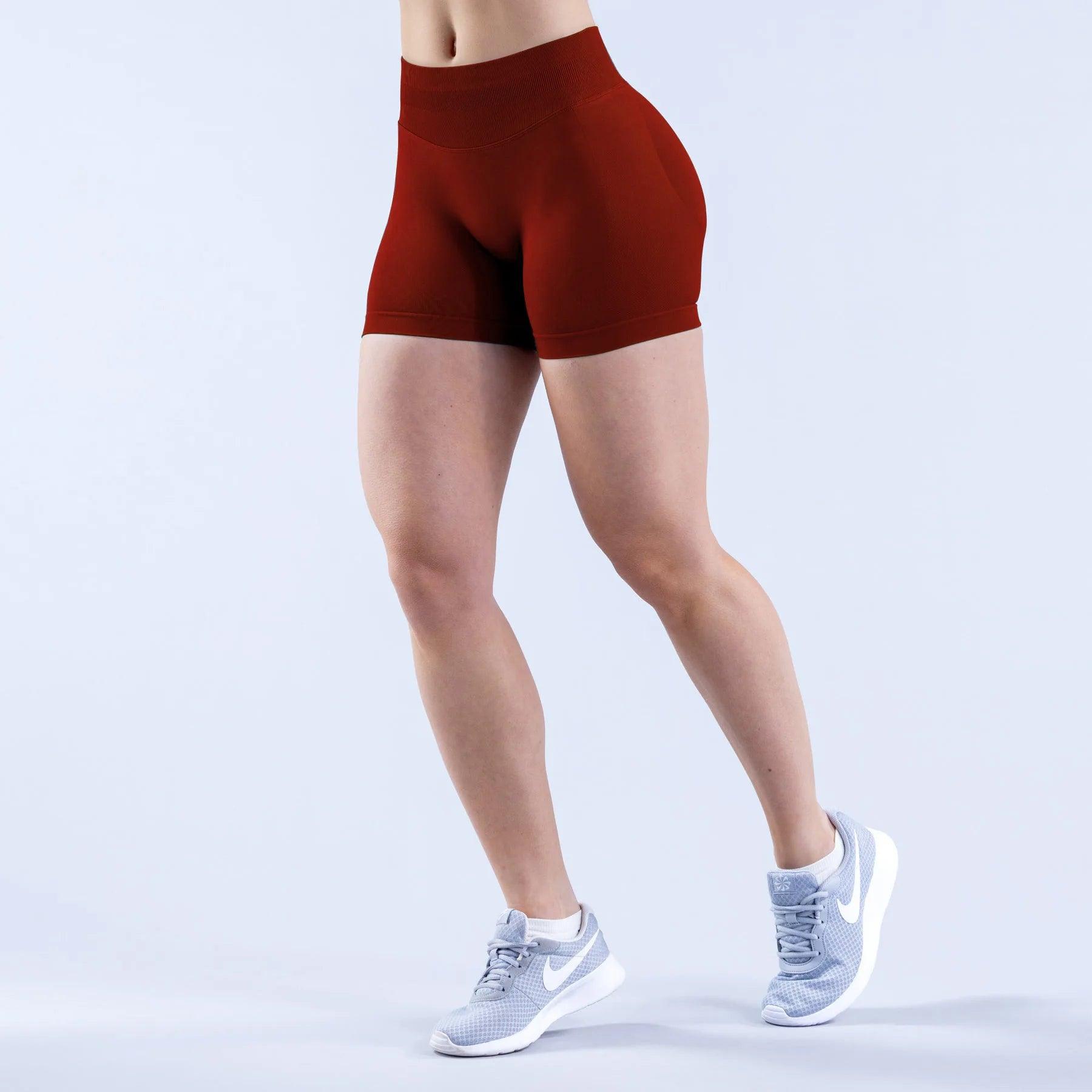 Women's Seamless Low-Rise 3-in-1 Pleated Yoga & Gym Shorts - OneSmartZone